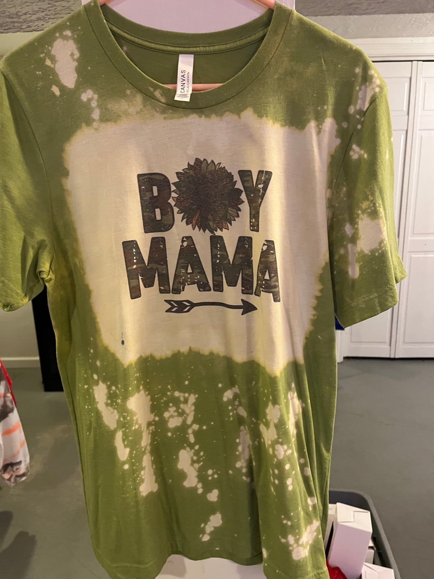 Large boy mom bleached tshirt