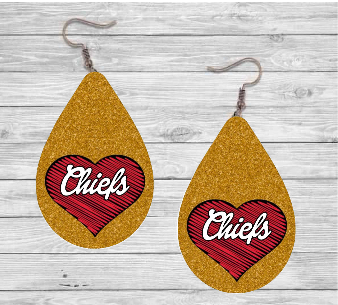 Gold chiefs earrings