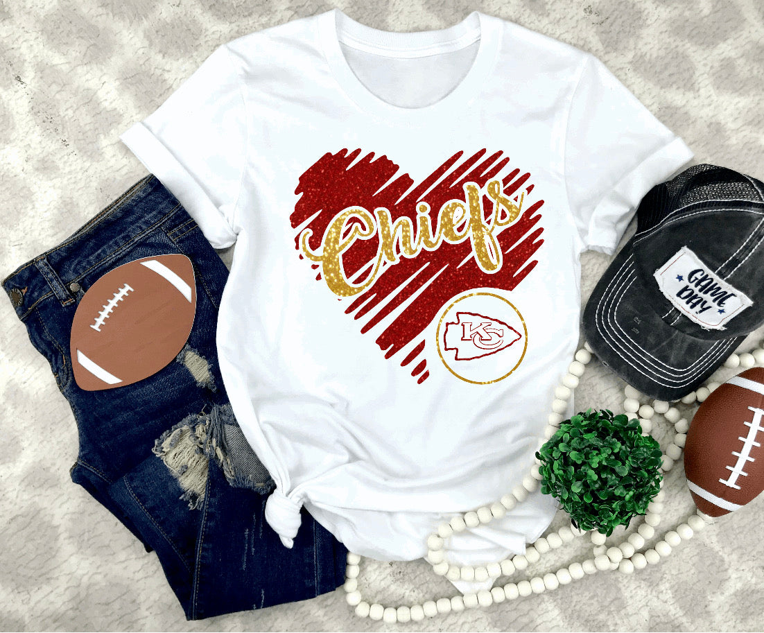 Sparkly chiefs heart