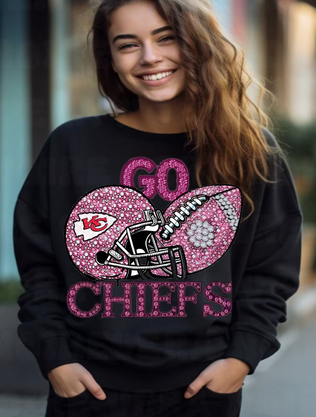 Pink Bling inspired Go Chiefs