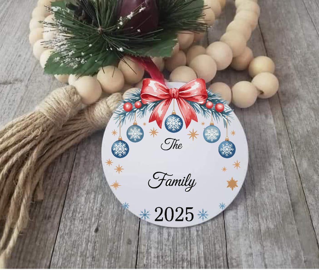 Custom family ornaments