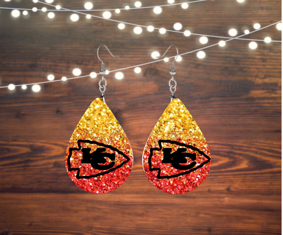 Red & yellow arrowhead Earrings