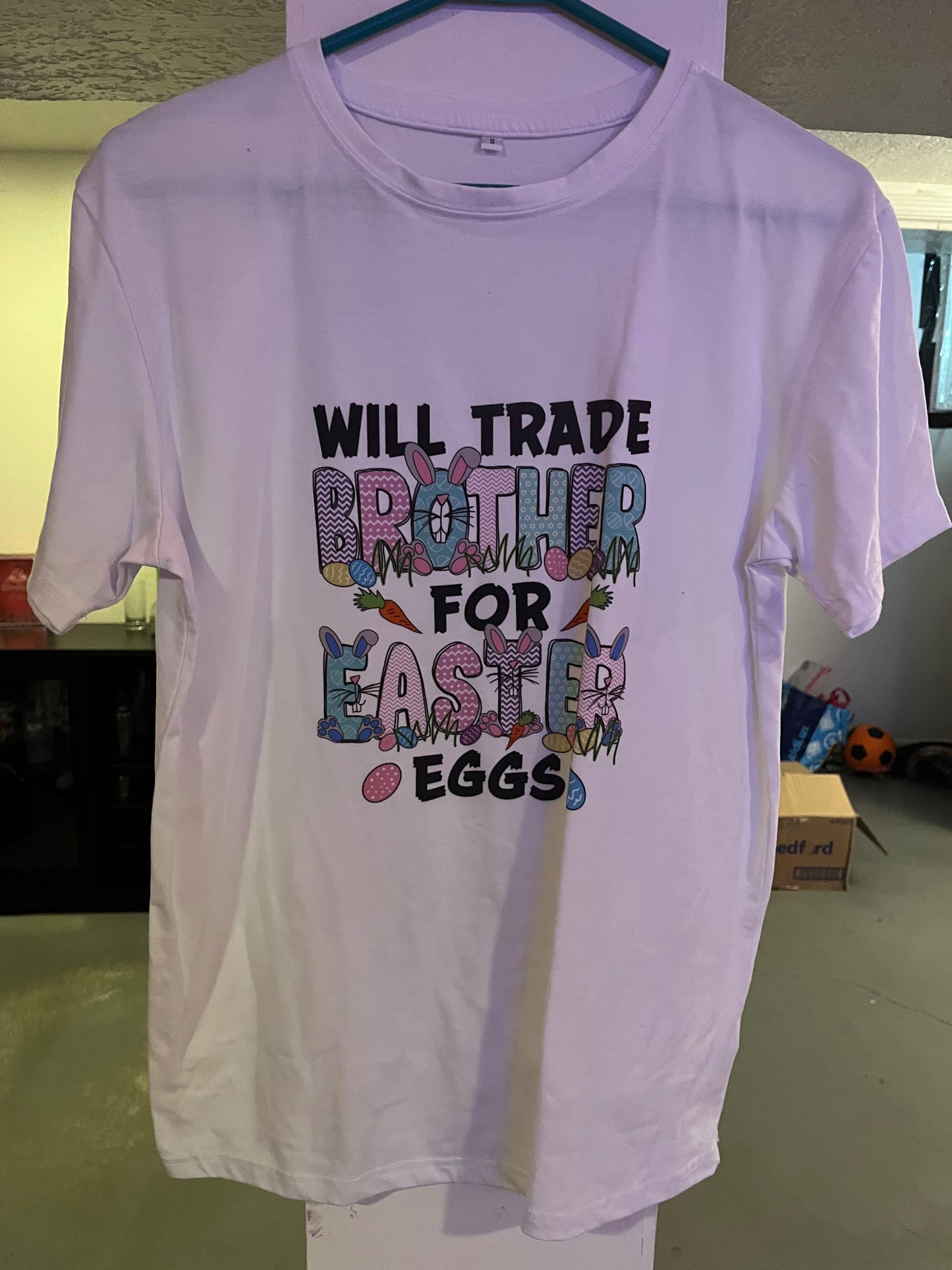 Small will trade brother fir Easter eggs