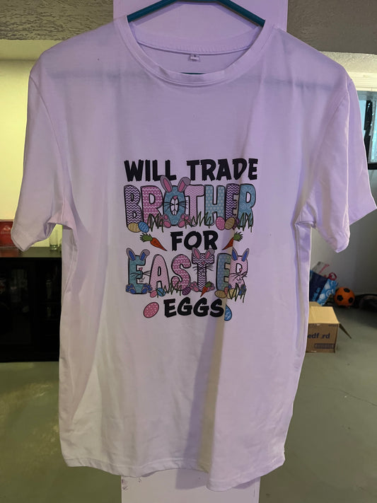 Small will trade brother fir Easter eggs