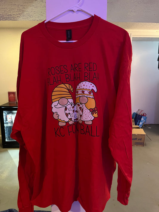 Long sleeve roses are red