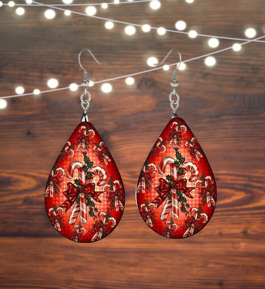 Candy cane earrings