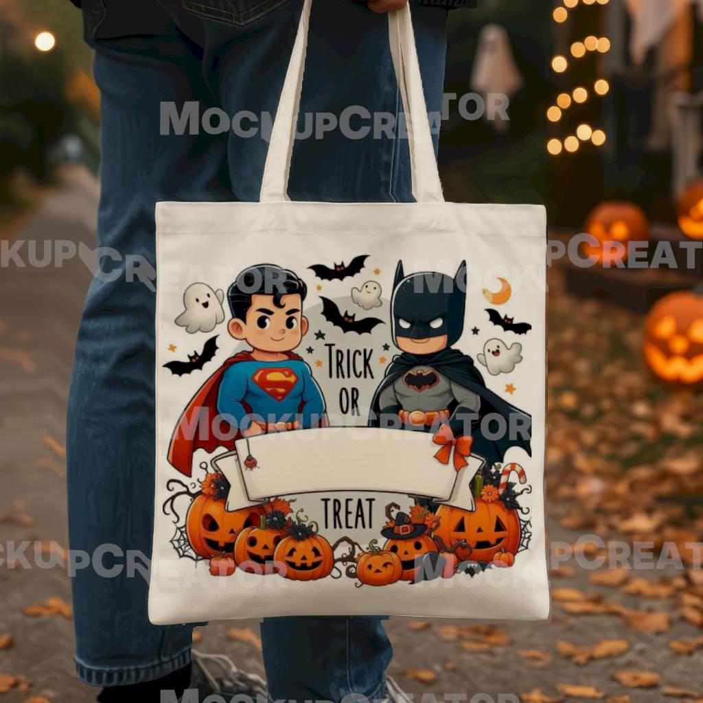 Custom Halloween tote bags