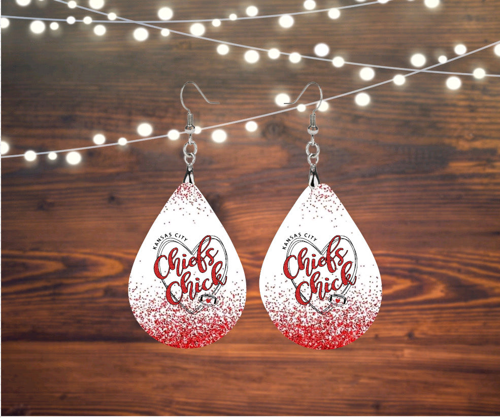 Chiefs chick sparkly Earrings
