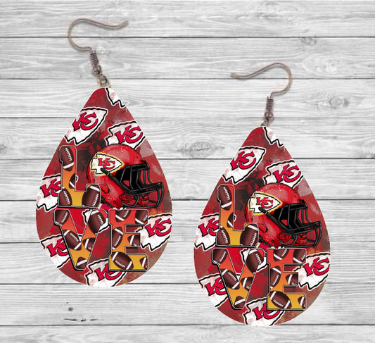 Love football earrings