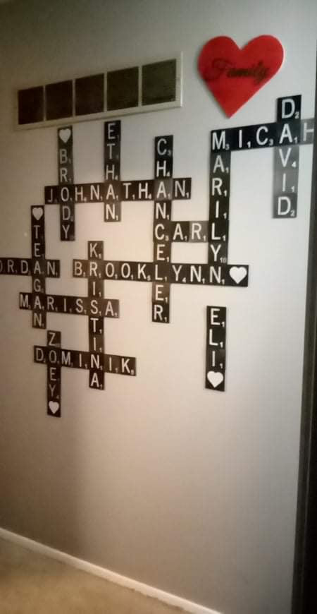 Scrabble wall decor