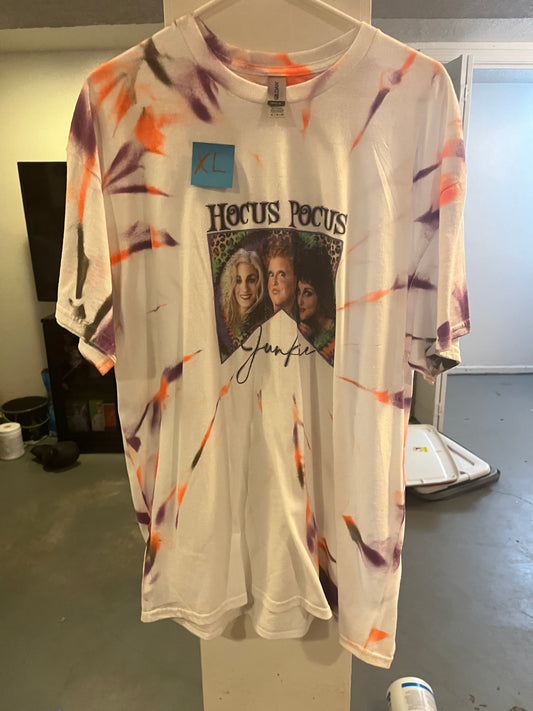 XL Hocos Pocus tie dye shirt