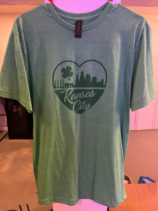 Medium Kc heart st patty’s day