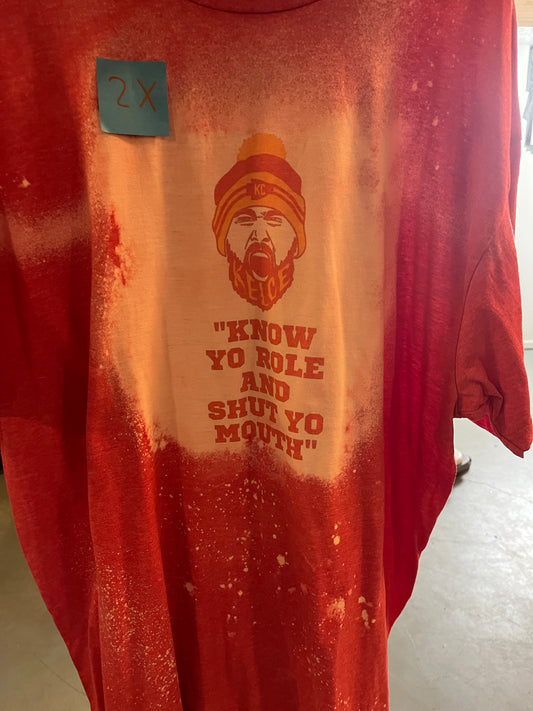 2x bleached kno yo role tshirt
