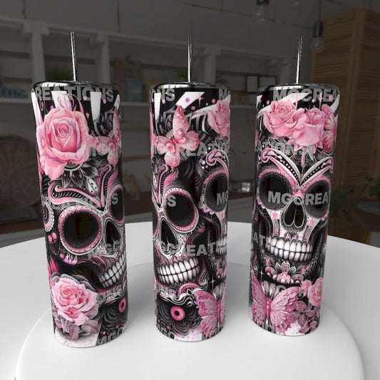 Pink Skull Tumbler