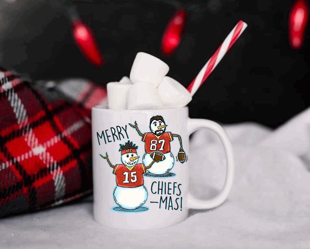 87 15 snowman Merry Chiefsmas