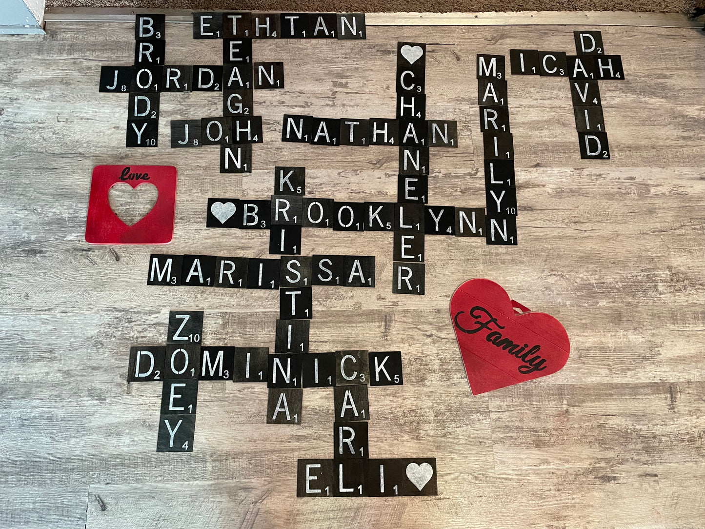 Scrabble wall decor