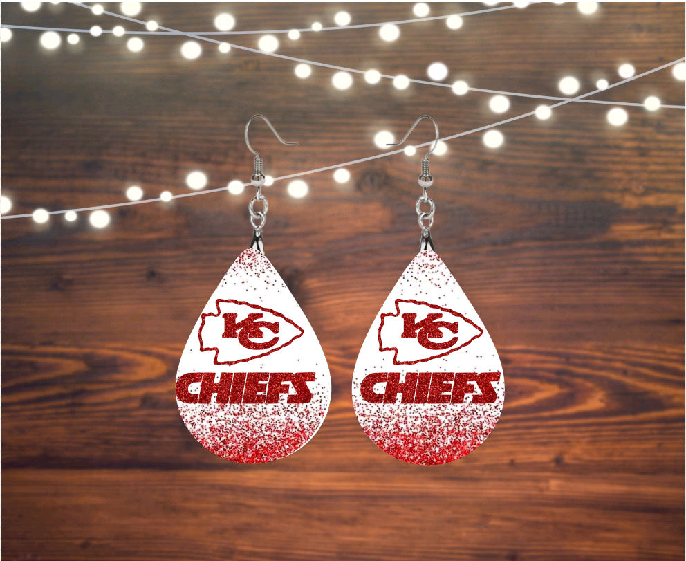 Chiefs sparkly earrings